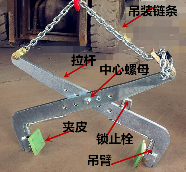 石材夾具結(jié)構(gòu)標識簡圖